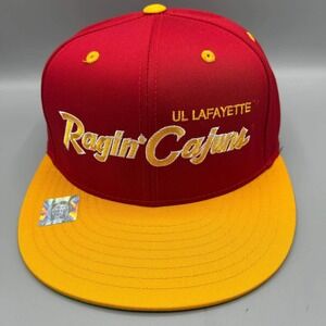 Vintage Louisiana Lafayette Ragin' Cajuns Hat Men Eclipse Snap Back Cap New